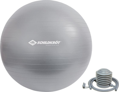 Top gjimnastike Schildkröt Gym Ball, me pompë, gri