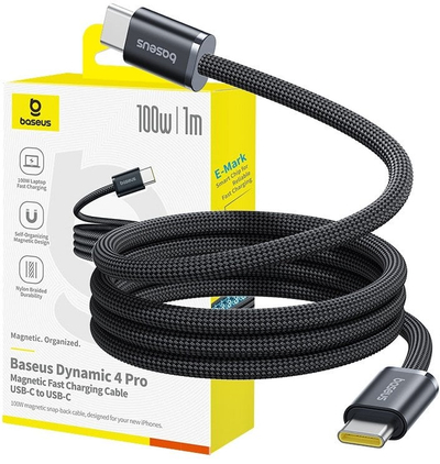 Kabllo USB C Baseus Dynamic 4 Pro, 100W, 1m, e zezë