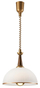 Llambadar varese Lamkur Chiara 50072, 1x60W E27, metal edhe dru, e bardhë me ar