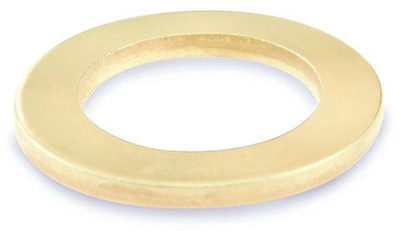 Unaza metalike artizanale me veshje bronxi (brass plated), 12x18x2 mm, set 16 copë