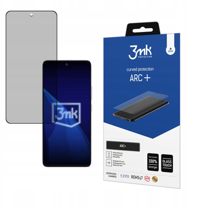 Заштитна фолија за екран 3mk ARC+, за Poco M7 Pro 5G, проѕирна