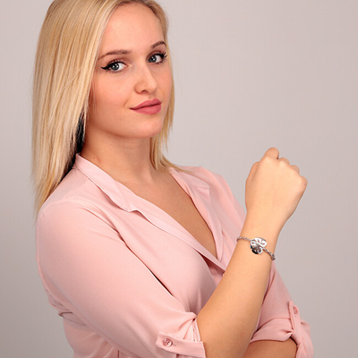 Byzylyk për femra Morellato, i argjendtë/transparent