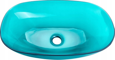 Lavaman mbi banak MOENGO Countertop Basin, 54 x 36 cm, ovale, ngjyrë turkeze