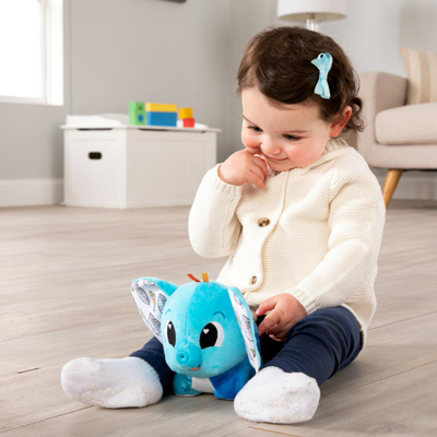 Lodër pelushi Lamaze Puffaboo Elephant, interaktive, për foshnja, shumëngjyrëshe