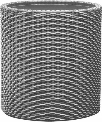 Vazo cilindër për lule Keter Cylinder S, stil rattani, 7L, bezhë