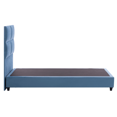 Krevat MILO HM652.09, tek, kadife, 90x200 cm, blu