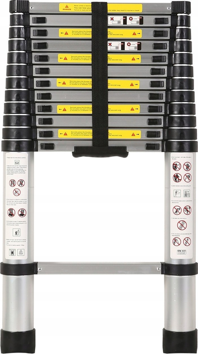 Shkallë teleskopike GEKO G02445, 3.8 m, 150 kg, alumin
