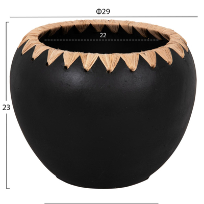 Vazo dekorative Φ29×23 Hcm (HM4374), zezë