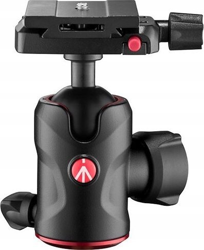 Kokë tripodi Manfrotto 496 Center Ball Head, Top Lock Plate, e zezë