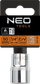 Çelës koke Neo 08-025, 1/2", 25mm, gri