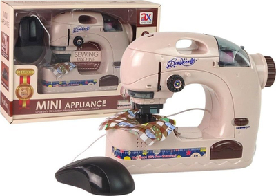 Makine qepëse lodër Leantoys Mini Appliance, me drita dhe tinguj, rozë