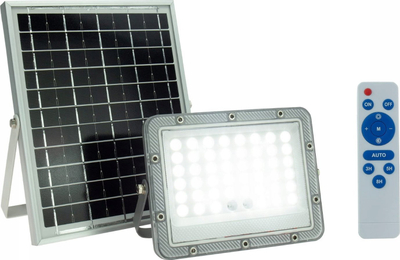 Reflektor solar LED me sensor, 50W, dritë e ftohtë