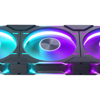 Ventilatorë PC Phanteks D30-120 D-RGB, set 3x120mm, PWM, të zinj