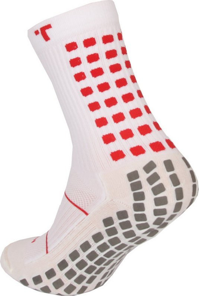 Фудбалски чорапи Trusox 3.0 Thin S877555, противлизгачки, бели со црвено