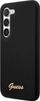Mbrojtëse telefoni Guess Silicone Script Metal Logo për Samsung Galaxy S23, silikon, e zezë