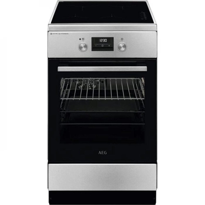 Шпорет со индукциона плоча AEG CIB56491BM, 50cm, рерна 58L, класа A, инокс