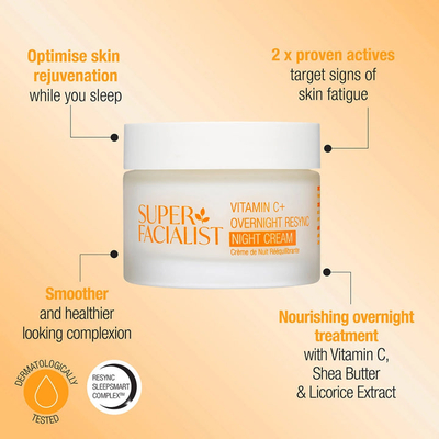 Krem nate për fytyrë Super Facialist Vitamin C Overnight Resync Night Cream, 50ml