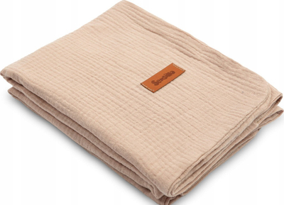 Batanije muslin Sensillo Cocoa, 75x100 cm, pambuk, kafe