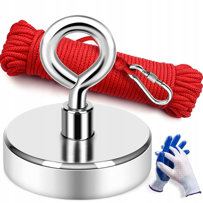 Set magnet peshkimi GEKO, neodymium 85kg, litar 20m dhe doreza, metalik