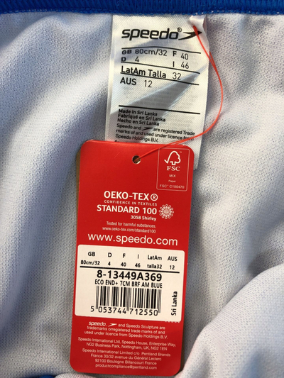 Rroba banje për burra Speedo Eco Endurance+ 7cm, që s’ja ndrujnë klorit, blu