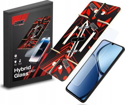 Xham mbrojtës GrizzGlass HybridGlass Easy për Realme C63, hibrid, i tejdukshëm