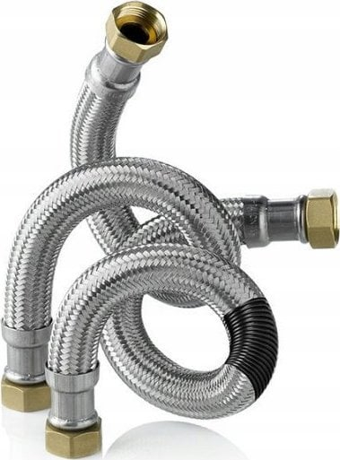 Zorrë lidhje uji Tucai Steel EXTRA TWIST, 3/4" x 3/4", 50 cm, inox