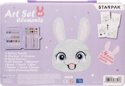 Set kreativ Starpak Rabbit, 68 pjesë, për fëmijë, shumëngjyrësh