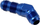 Adapter bulkhead TurboWorks Flare AN10, 45°, alumin, blu