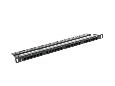 Patch panel Lanberg PPU5-0024-B, 24x RJ-45, Cat.5E, 0.5U 19", i zi