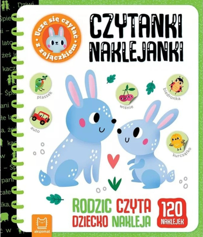 Libër edukativ me ngjitëse Reading and Sticking, mësim leximi për fëmijë 4 6 vjeç, shumëngjyrësh