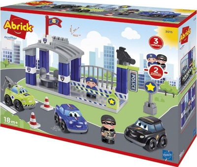 Сет играчки полиција Abrick 3015, 55 парчиња, 3 возила, повеќебоен