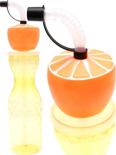 Shishe sportive Excellent Houseware, 500 ml, me pipë, portokalli
