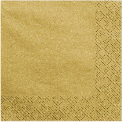 Servieta Triple Layer Golden, 3 shtresa, 40 x 40 cm, 20 copë, ngjyrë e artë
