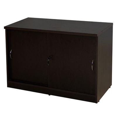 Dollap anësor HomeMarkt Caitlyn HM2012.02, 100x45x69cm, dyer rrëshqitëse, wenge i errët