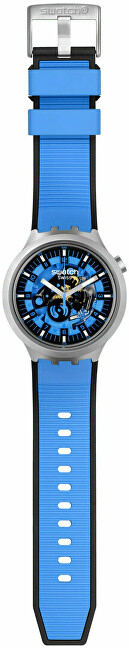 Orë SWATCH Big Bold Blue Daze SB07S106, e kaltër