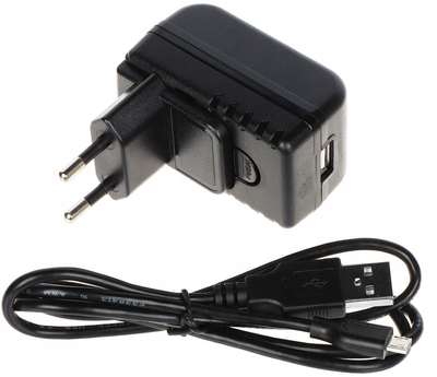 Напојување PS306, излез USB, кабел микро USB, црно