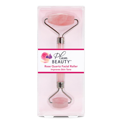 Roller masazhues për fytyrë PlumBeauty (Rose Quartz Facial Roller)