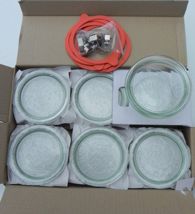 Set kavanozash qelqi Jata WECK Tulip 580ml, 6 copë, transparent