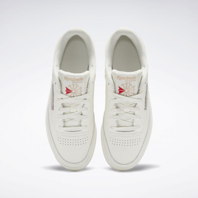 Патики Reebok Club C 85 Vintage W, кожа, за жени, крем боја