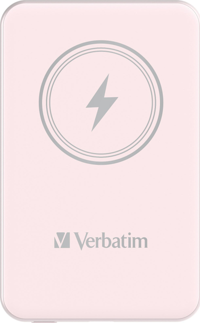 Power bank Verbatim Charge n Go Magnetic Wireless, 5000mAh, karikim me valë, rozë