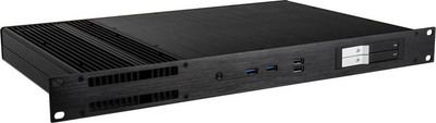 Kasetë PC Akasa Galileo TU1, Thin Mini ITX, 1U Ultra kompakte, e zezë