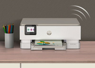 Printer multifunksional HP Inspire 7220e, Inkjet termal, bezhë