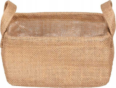 Shportë për mbajtje gjërash Wenko Juna S, 20 x 15 x 15 cm, jute plastike, kafe