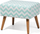 Tabure MANTEO Footstool, pambuk, këmbë druri, mente e gjelbër