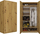 Dolap rrobash Topeshop Wardrobe SD-90, sistem TIP-ON, ngjyrë dru Artisan Oak