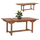 Tavolinë ngrënieje oborri Crander HM6376, zgjatshme 180-240x100x76cm, dru teak, ngjyrë natyrale