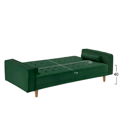 Divan-Shtrat Salvador HM3150.13, gjelbër
