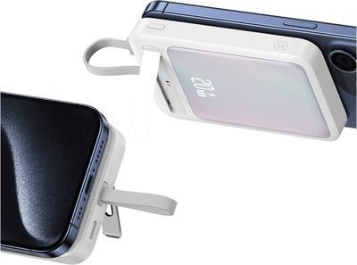 Powerbank Usams XM CD219, 10000 mAh, karikim wireless magnetik, rozë