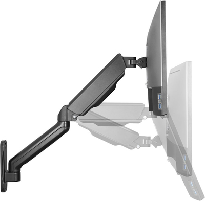 Krah monitori DELTACO Office, artikulues, montim në mur, 17-32", i zi