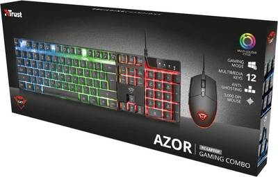 Trust Gaming GXT 838 Azor Сет од Тастатура и Глушец, Црн